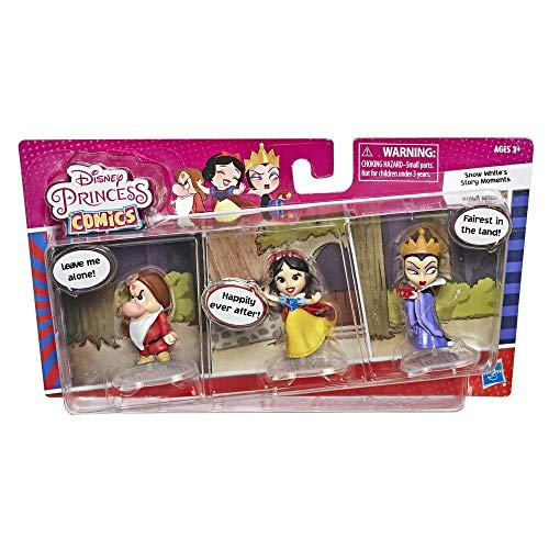 Muñecas de Disney Princess Comics, Historia de Blancanieves, número 1, Deseos con Reina Malvada y gruñón, 3 Figuras de Juguete coleccionista y Tira de cómics