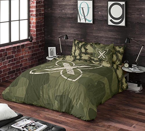 Munich Ares Funda Nórdica, algodón, Verde, Cama 90 cm