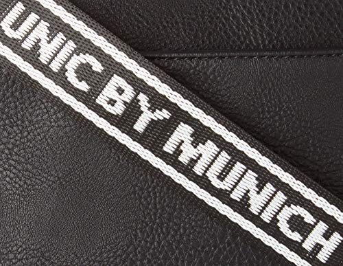 Munich Crossbody Tulle, Shopper para Mujer, Negro (Gun/Black), 5.5x15.5x20.5 cm (W x H x L)