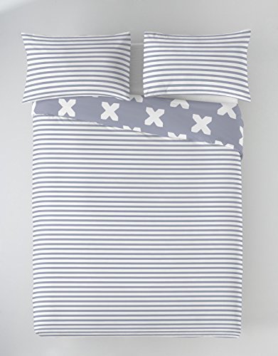 Munich EVO Grey Funda Nórdica, Algodón, Gris, 90 cm