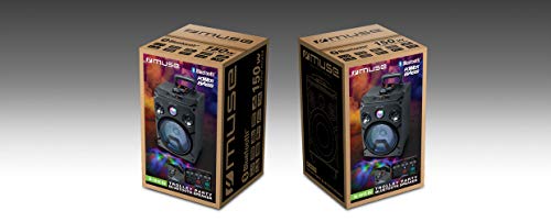 Muse M-1915 DJ 150 W Trolley Public Address (PA) System Negro - Sistemas de megafonía (150 W, Trolley Public Address (PA) System, Negro, Madera, LED, Inalámbrico y alámbrico)