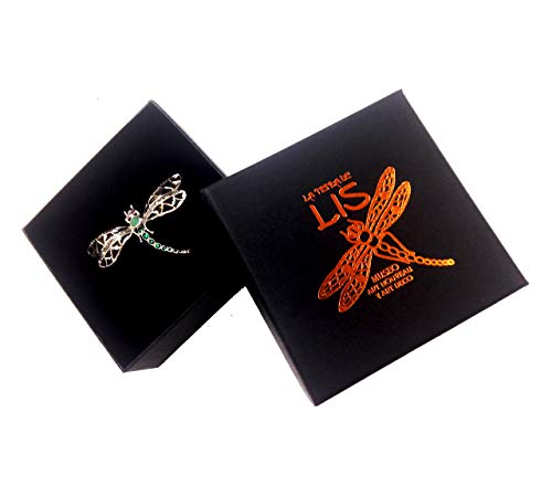 Museo Art Nouveau y Art Déco Casa lis - Broche Libélula, Realizado en Plata de 925 Milésimas y Esmaltado Sintético, Fabricado por Miguel Ángel Navarrete, Diseño Modernista