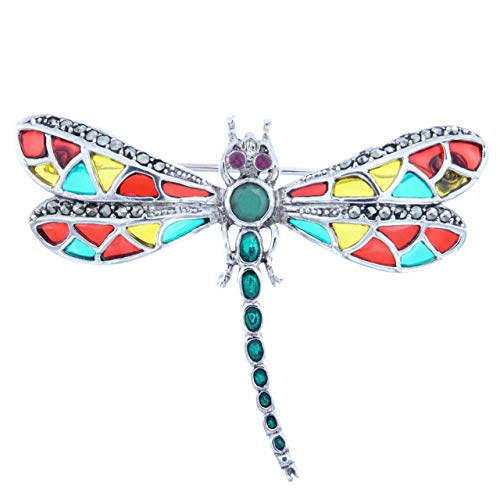 Museo Art Nouveau y Art Déco Casa lis - Broche Libélula, Realizado en Plata de 925 Milésimas y Esmaltado Sintético, Fabricado por Miguel Ángel Navarrete, Diseño Modernista