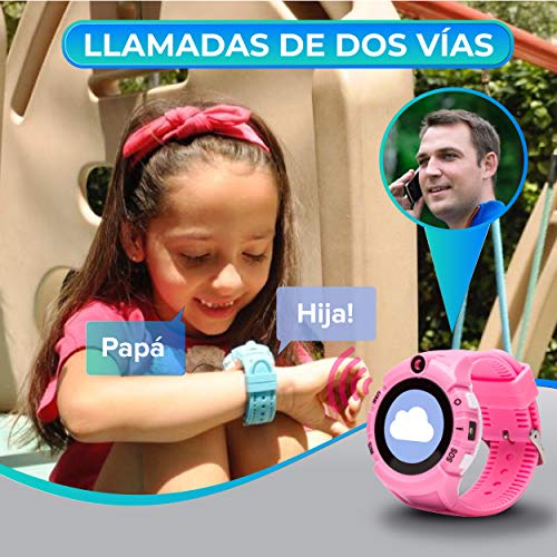 MY WATCH Smartwatch Niño - Reloj Inteligente con Localizador GPS Niños - Compatible iOS/Android - Botón SOS y Detección de Ausencia del Reloj - Reloj Inteligente - Todas Las Operadoras