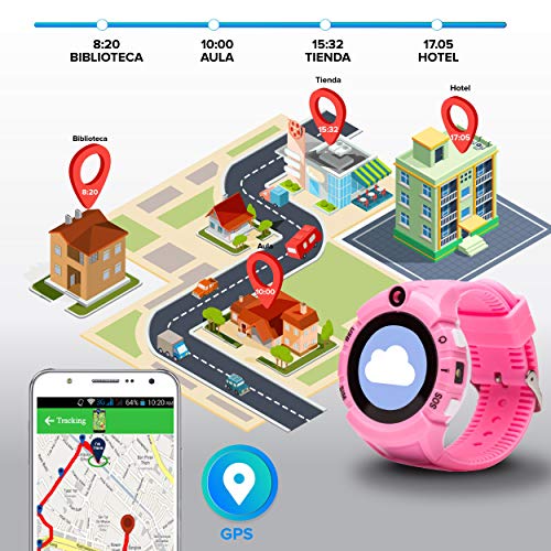 MY WATCH Smartwatch Niño - Reloj Inteligente con Localizador GPS Niños - Compatible iOS/Android - Botón SOS y Detección de Ausencia del Reloj - Reloj Inteligente - Todas Las Operadoras