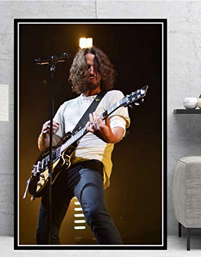 MZCYL Impresiones De Carteles Pintura De La Lona Caliente Chris Cornell Banda De Música Clásica del Rock Star Art Wall Pictures para La Sala De Estar Decoración del Hogar UR469 Sin Marco 40cmx60cm