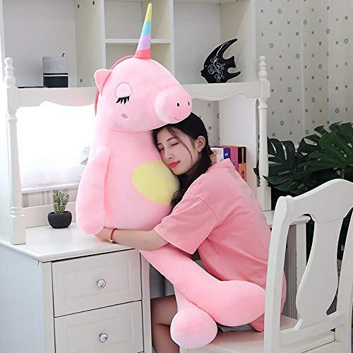 N / A Caliente 2020 Llegada Juguetes de Peluche Lindo Caballo del Arco Iris muñeca Suave Animal de Peluche Mejores Juguetes para niños 60 cm