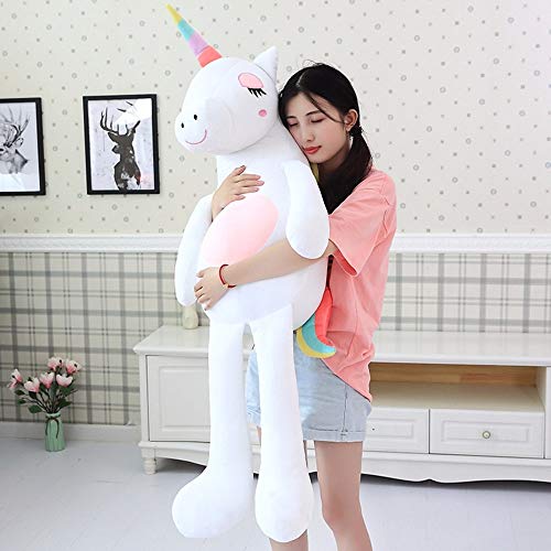 N / A Caliente 2020 Llegada Juguetes de Peluche Lindo Caballo del Arco Iris muñeca Suave Animal de Peluche Mejores Juguetes para niños 60 cm