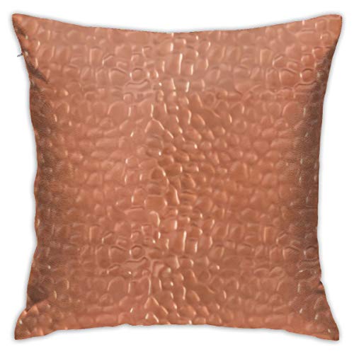 N / A Cushion Cover Hammered Copper Look Design Throw Pillow Cover Home Decorative for Living Room Bedroom Sofa Chair 18X18 Inch Pillowcase
