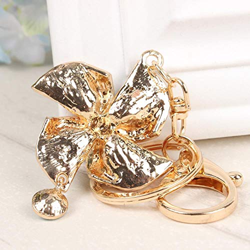 N/ A Feliz Molino de Viento Multicolor de Cristal de Moda Encanto Colgante Bolso Monedero Coche Llavero Cadena Boda Fiesta Regalo Creativo