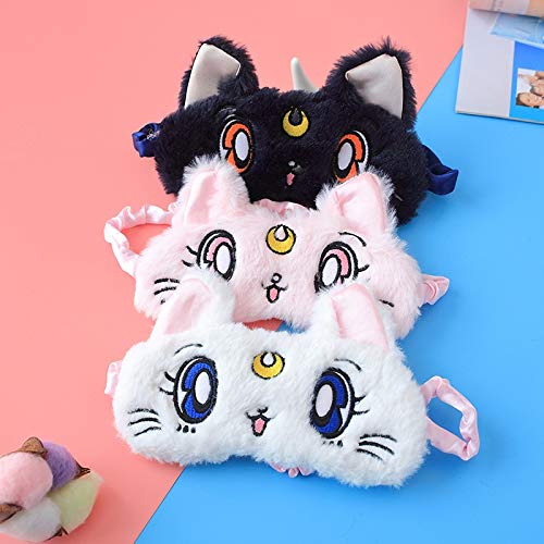 N / A Lindo 3D máscara de Ojos de Felpa Suave Acolchado Dormir máscara de Ojos Animal Gato Ojo Descanso relajación Juguete de Peluche máscara de Ojos 16 cm