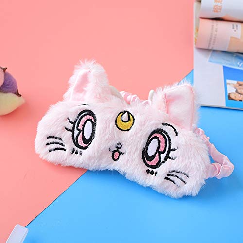 N / A Lindo 3D máscara de Ojos de Felpa Suave Acolchado Dormir máscara de Ojos Animal Gato Ojo Descanso relajación Juguete de Peluche máscara de Ojos 16 cm