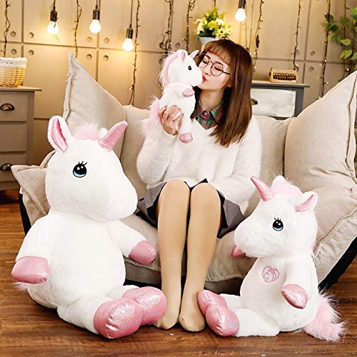 N / A Precioso Juguete de Felpa Gigante Relleno Kawaii muñecos de Caballo Suave para niños Regalo Creativo de Navidad de cumpleaños para Amantes de Las niñas 35cm