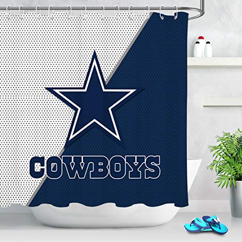 /N Cortina de Ducha de Tela American Dallas Cowboys Star Rugby Team