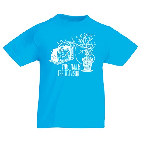 N4325K La Camiseta de los niños Más Naturaleza (9-11 Years Azul Claro Multicolor)