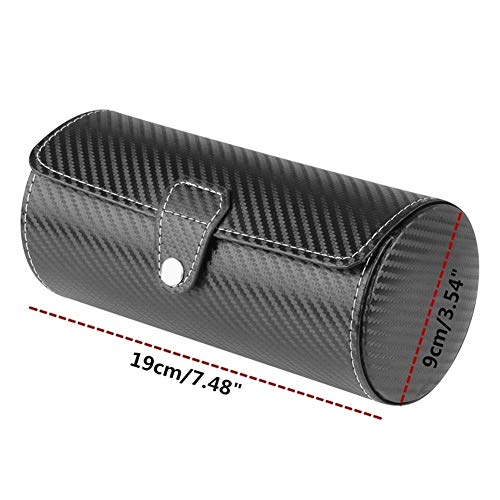 N\A Organizador de Maquillaje, 3 Ranura de Cuero de la PU Caja de Pulsera Reloj de Pulsera Collar Reloj Pantalla Caso Caja de Regalo Rollo almacenaje de la joyería Bolsa del Recorrido