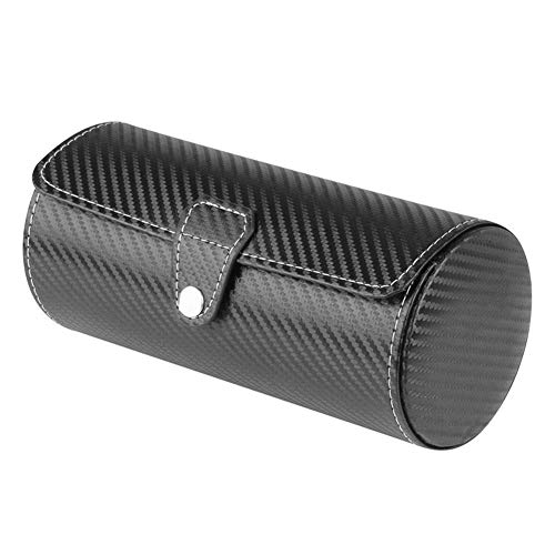 N\A Organizador de Maquillaje, 3 Ranura de Cuero de la PU Caja de Pulsera Reloj de Pulsera Collar Reloj Pantalla Caso Caja de Regalo Rollo almacenaje de la joyería Bolsa del Recorrido