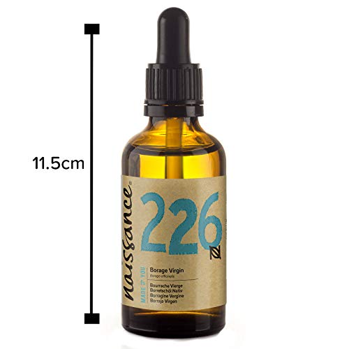 Naissance Aceite Vegetal de Borraja 50ml - 100% puro, virgen, prensado en frío, vegano y no OGM