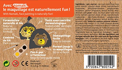 Namaki 3 couleurs Kit Maquillaje Oso & Jirafa, color jaune, marron, noir, talla única (TP-3700847800142_013190005_Vendor)