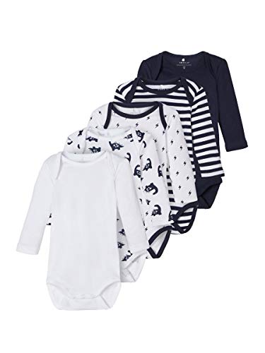 NAME IT 13178149 Body Shaping, Multicolor (Dark SapphireDark Sapphire), 52 (Talla del fabricante: 50) (Pack de 5) para Bebés