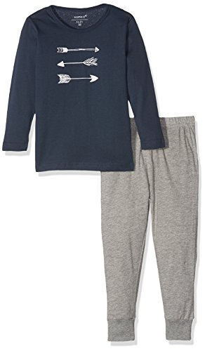 NAME IT Nmmnightset Mel Noos Pijama, Multicolor (Grey Melange Grey Melange), 104 para Bebés