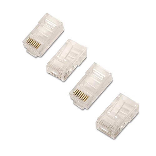 NANOCABLE 10.21.0201 - Conector para Cable de Red Ethernet RJ45, 8 Hilos Cat.6 UTP, Bolsa de 10 Unidades, Transparente, Estándar