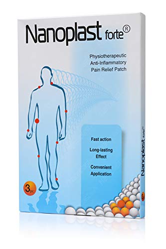 NANOPLAST Forte, parche antiinflamatorio único para aliviar el dolor, tamaño 9 cm x 12 cm, paquete de 3