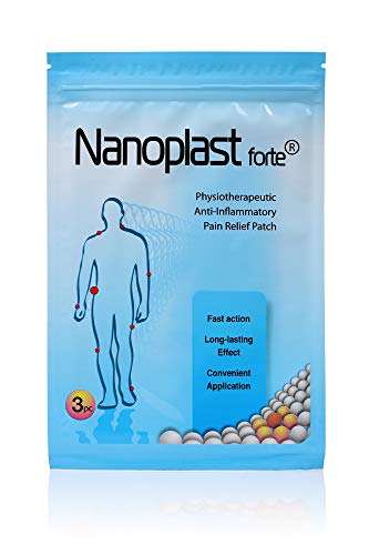 NANOPLAST Forte, parche antiinflamatorio único para aliviar el dolor, tamaño 9 cm x 12 cm, paquete de 3
