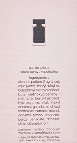 Narciso Rodriguez 140435 - Agua de tocador vaporizador para mujeres, 50 ml