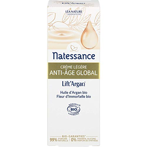 Natessance crème légère Anti-Age Global Lift'Argan - Huile d'argan bio 50 ml