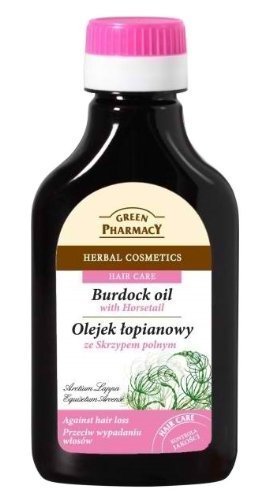 Natural Burdock-Root Oil with Horsetail for Hair & Scalp - To Help Reduce Hair Loss & Stimulate Hair Growth - 100ml by Green Pharmacy Cosmetics