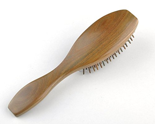 Natural sándalo Airbag masaje pelo peine pelo plateado con aroma Natural de la madera 100% hecha a mano de alta calidad cuero cabelludo Masaje cepillo 1pieza