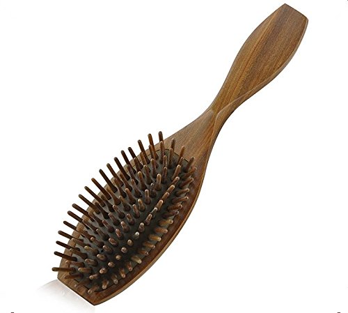 Natural sándalo Airbag masaje pelo peine pelo plateado con aroma Natural de la madera 100% hecha a mano de alta calidad cuero cabelludo Masaje cepillo 1pieza
