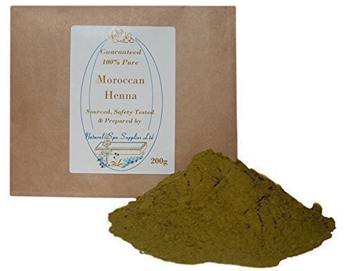 Natural Spa Supplies Polvo de henna marroquí 100% puro y natural tinte para el cabello, 200 g