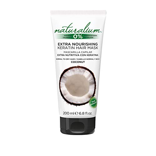 Naturalium Mascarilla Capilar Coco - Mascarilla Extra Nutritiva con Keratina para Cabello Normal y Seco, Sin Colorantes, Sin Parabenos, 200 ml