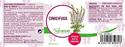 Naturlíder Cimicífuga Suplementos Vegetales para Mujeres - 60 Cápsulas