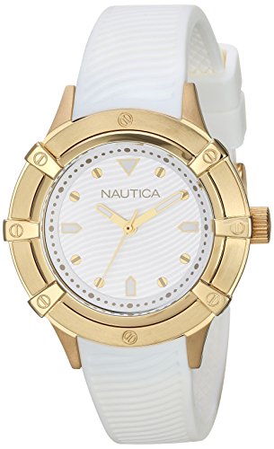 Nautica NAPCPR007 - Reloj analógico de cuarzo para mujer con correa de silicona