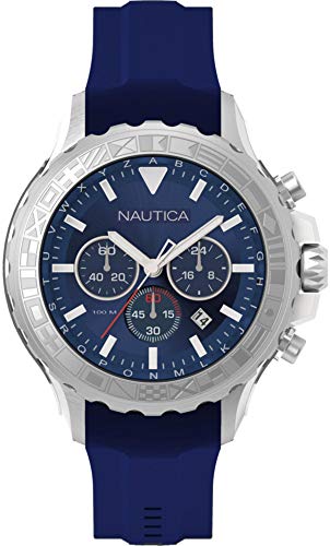 Nautica Reloj Analógico para Hombre de Cuarzo con Correa en Silicona NAD18534G