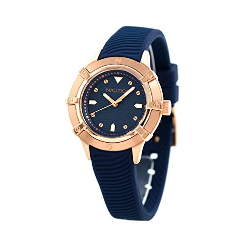 Nautica Reloj Analógico para Mujer de Cuarzo con Correa en Caucho NAPCPR002