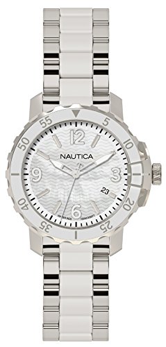 Nautica Reloj para Mujer de Cuarzo con Correa en Acero Inoxidable NAPCHG005