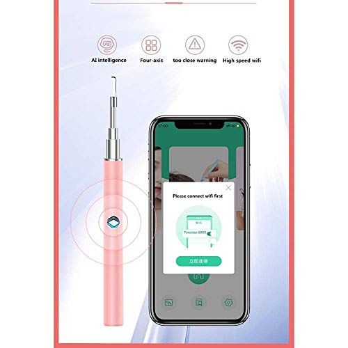 NBHUYT Examen de la cámara 3.0mm Cinco Millones de píxeles de Alta definición con 6 LED de luz fría AI Control de Voz, Elegir el Color, Blanca (Color : Pink)