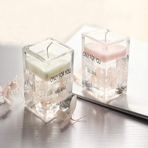 N/C Flores en Vela Mini Fragancia Velas Taza Regalo Romántico Recuerdo Creativo para el Día de la Madre Perfumado Hecho a Mano al por Mayor WhiteCylinder