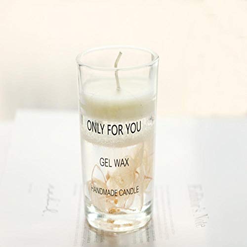 N/C Flores en Vela Mini Fragancia Velas Taza Regalo Romántico Recuerdo Creativo para el Día de la Madre Perfumado Hecho a Mano al por Mayor WhiteCylinder