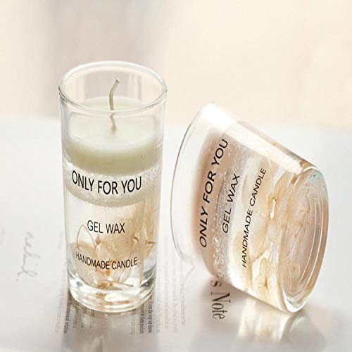 N/C Flores en Vela Mini Fragancia Velas Taza Regalo Romántico Recuerdo Creativo para el Día de la Madre Perfumado Hecho a Mano al por Mayor WhiteCylinder