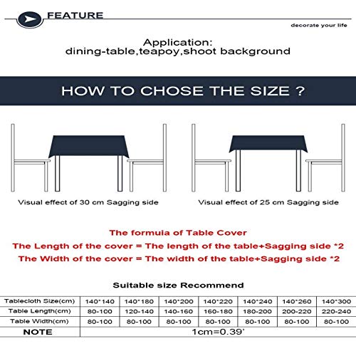 N/D Baumwolle Leinen Elegante Tischdecke Waschbare Küchentischabdeckung Para Speisetisch Picknick-Party Tischdecke(Streifen - Grau, Quadrat, 140 X 140 Cm)