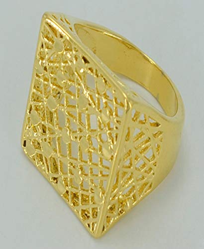 N/D Women's Ring/Men's Ethiopian Gold Color Ring Wedding Accessories/Arabian/India/Nigeria/Middle East Birthday Party Wedding Gift