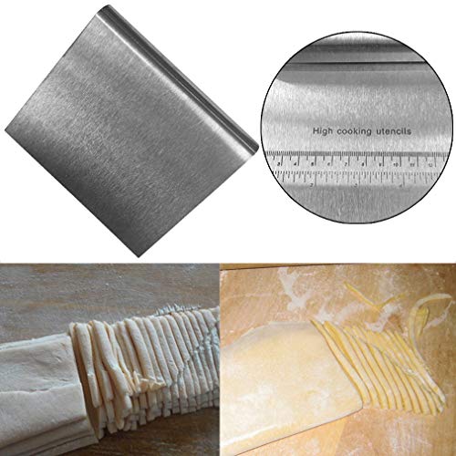 Ndier - Rascador de pizza de acero inoxidable multifunción para masa de harina, pastel, pastelería, herramienta práctica para cocina
