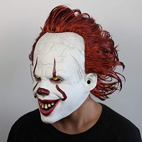 Neborn Joker Pennywise Máscara Stephen King It Capítulo Dos 2 Horror Cosplay Máscaras de látex Casco Payaso Fiesta de Halloween Disfraz Prop