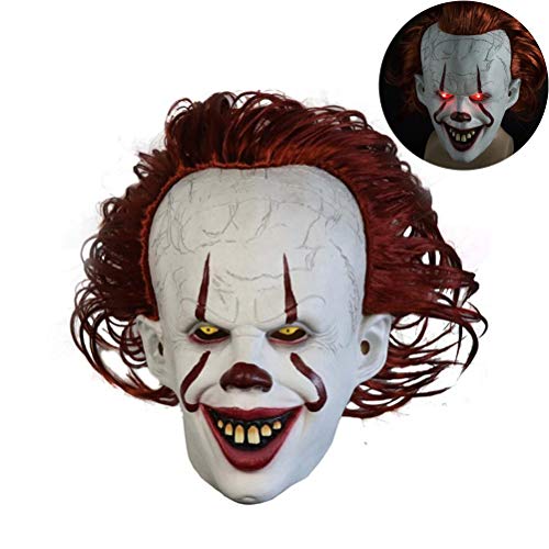 Neborn Joker Pennywise Máscara Stephen King It Capítulo Dos 2 Horror Cosplay Máscaras de látex Casco Payaso Fiesta de Halloween Disfraz Prop