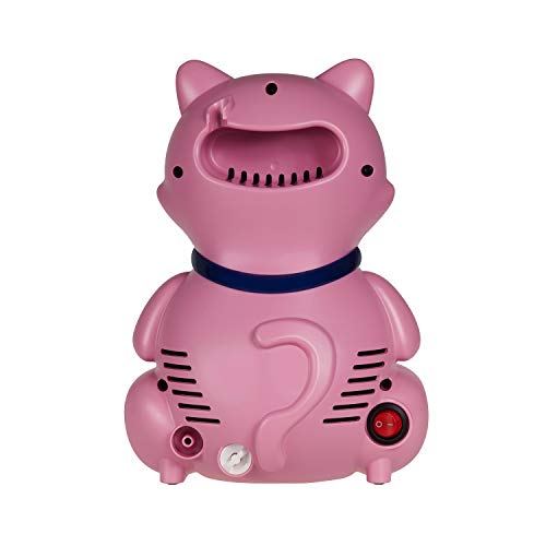 NEBULIZADOR INHALADOR para niños Gato de color rosa con elementos necesarios para inhalación